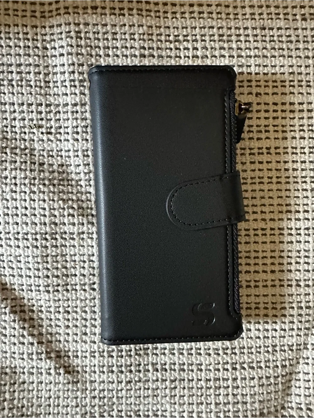 Black Zipper Wallet Phone Case with Card Slots